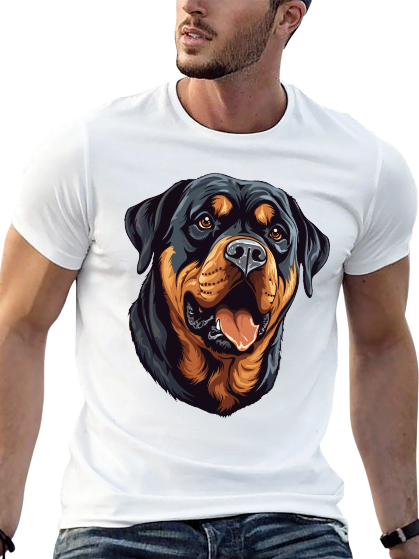 Rottweiler Dog Graphic T-Shirt - Stylish Canine Tee