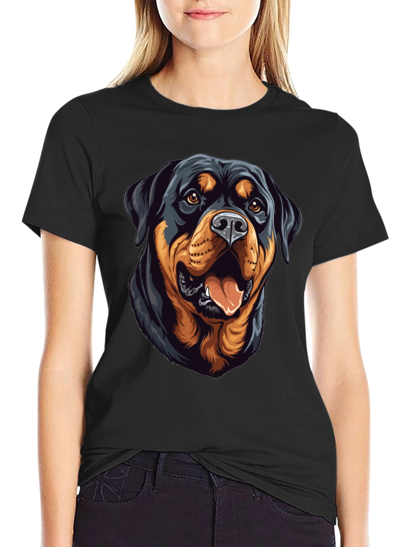 Rottweiler Dog Graphic T-Shirt - Stylish Canine Tee