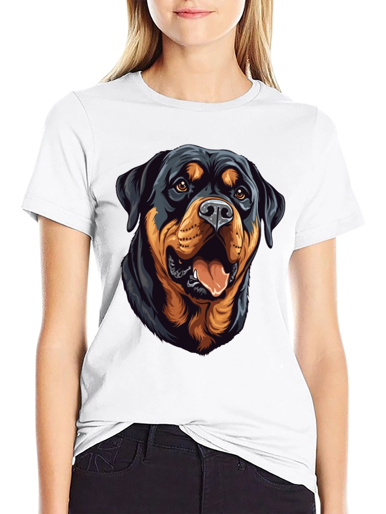 Rottweiler Dog Graphic T-Shirt - Stylish Canine Tee