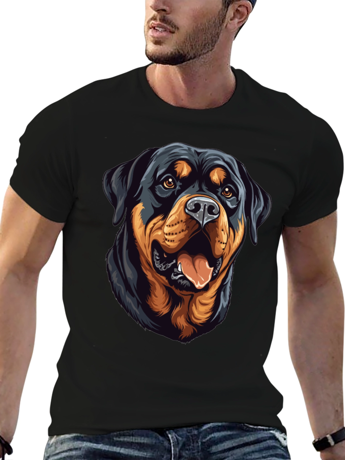 Rottweiler Dog Graphic T-Shirt - Stylish Canine Tee