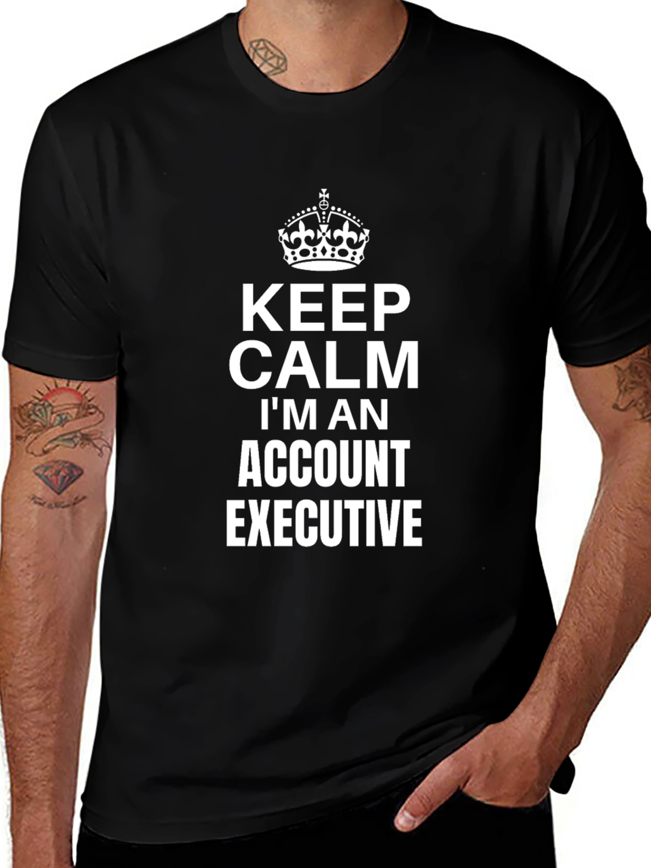 Keep Calm Account Executive Black T-Shirt