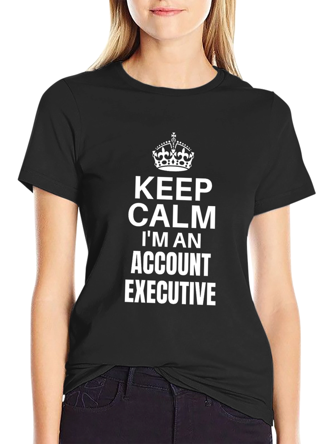 Keep Calm Account Executive Black T-Shirt
