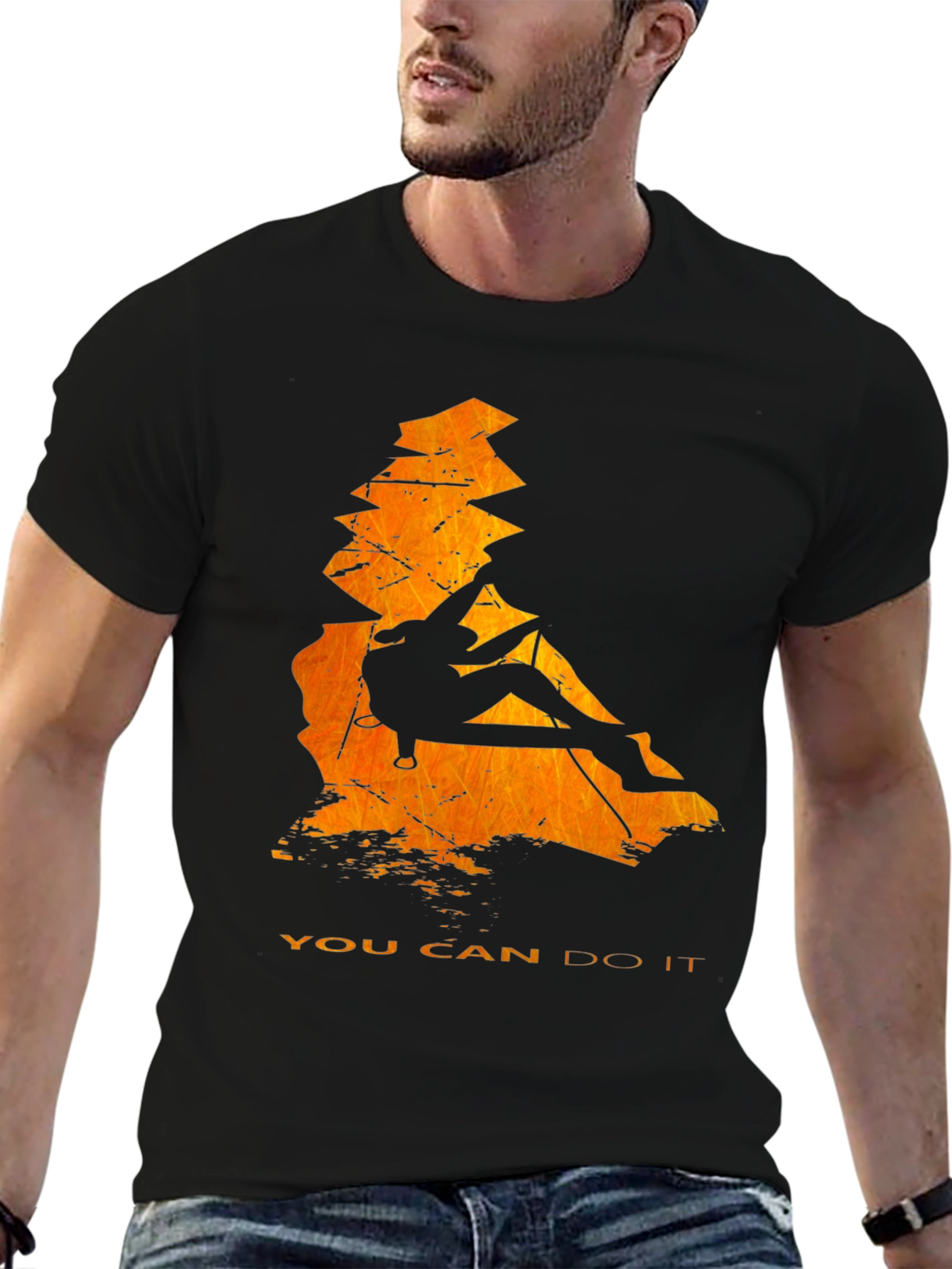 Climbing Silhouette Graphic Tee - You Can Do It