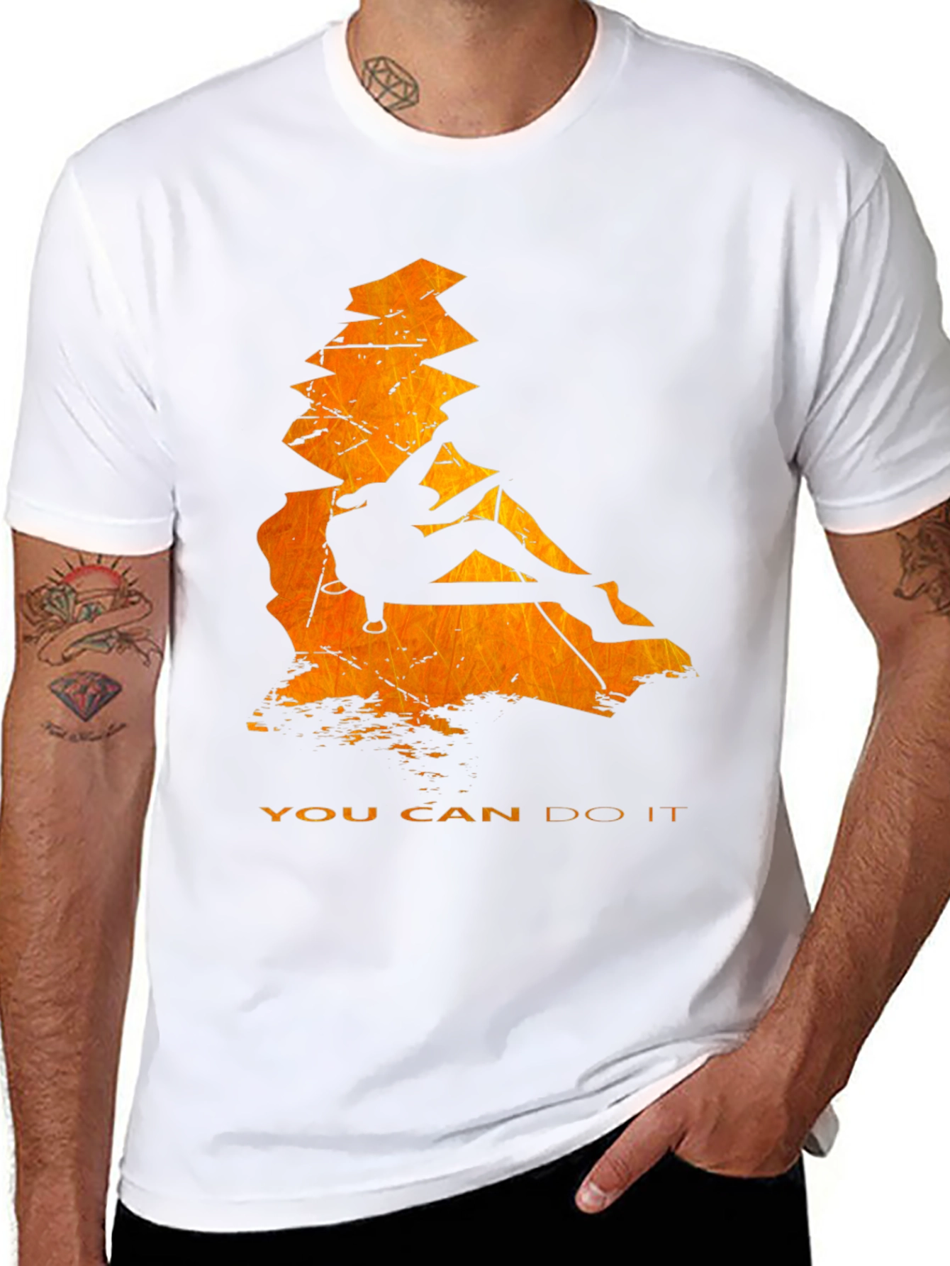 Climbing Silhouette Graphic Tee - You Can Do It
