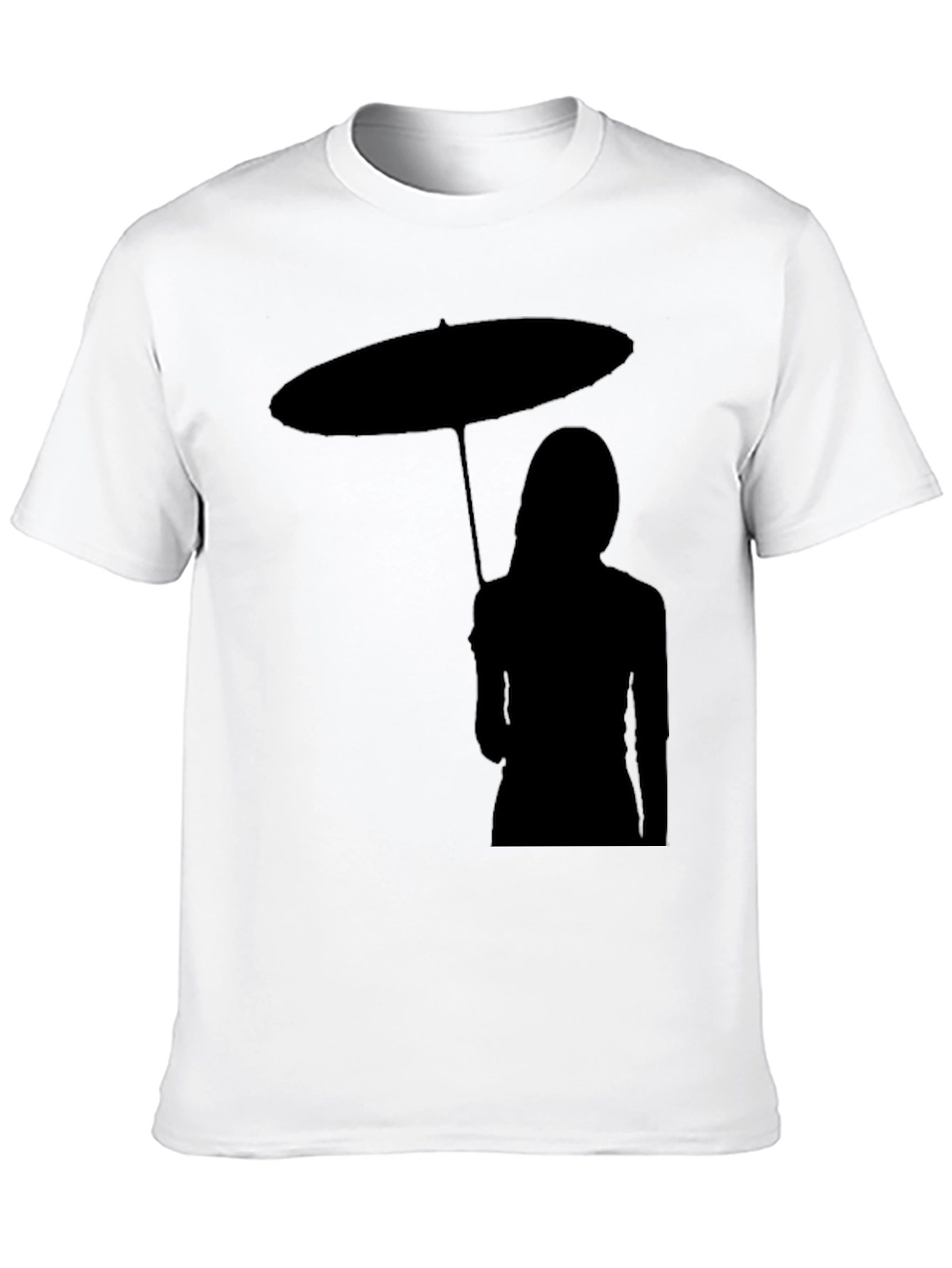 Silhouette Umbrella Graphic Black T-Shirt