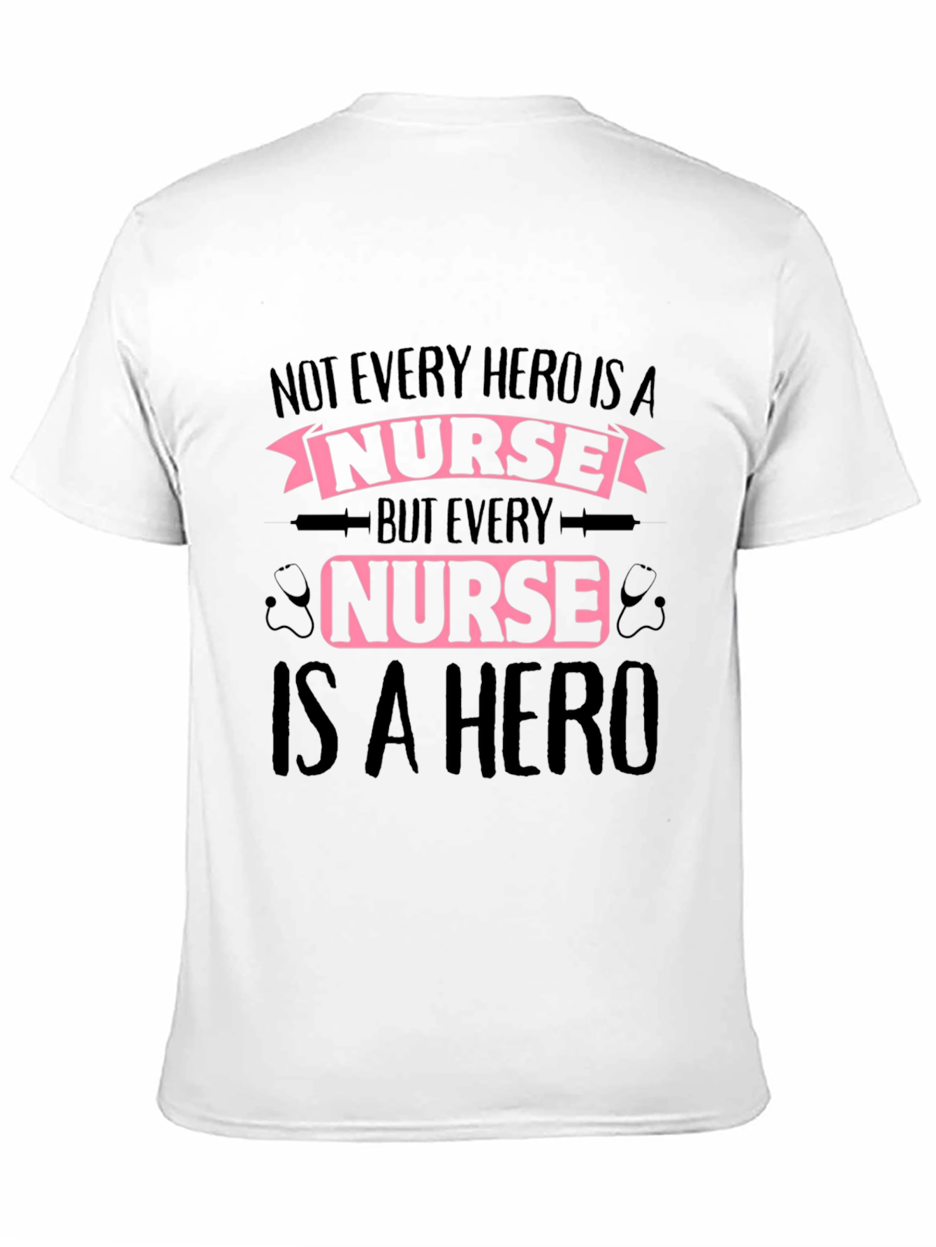 Nurse Hero Graphic Tee - Black Cotton T-Shirt