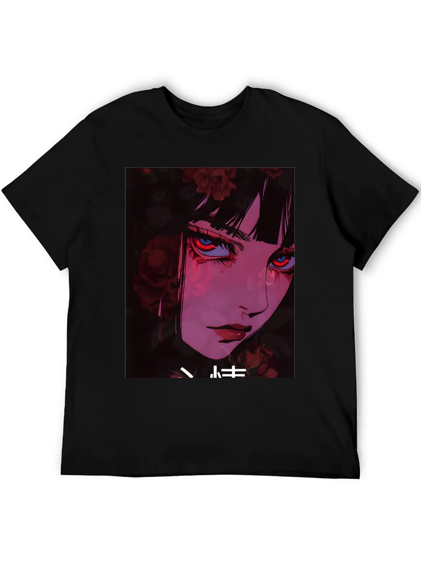 Anime Girl Graphic T-Shirt - Trendy Black Tee