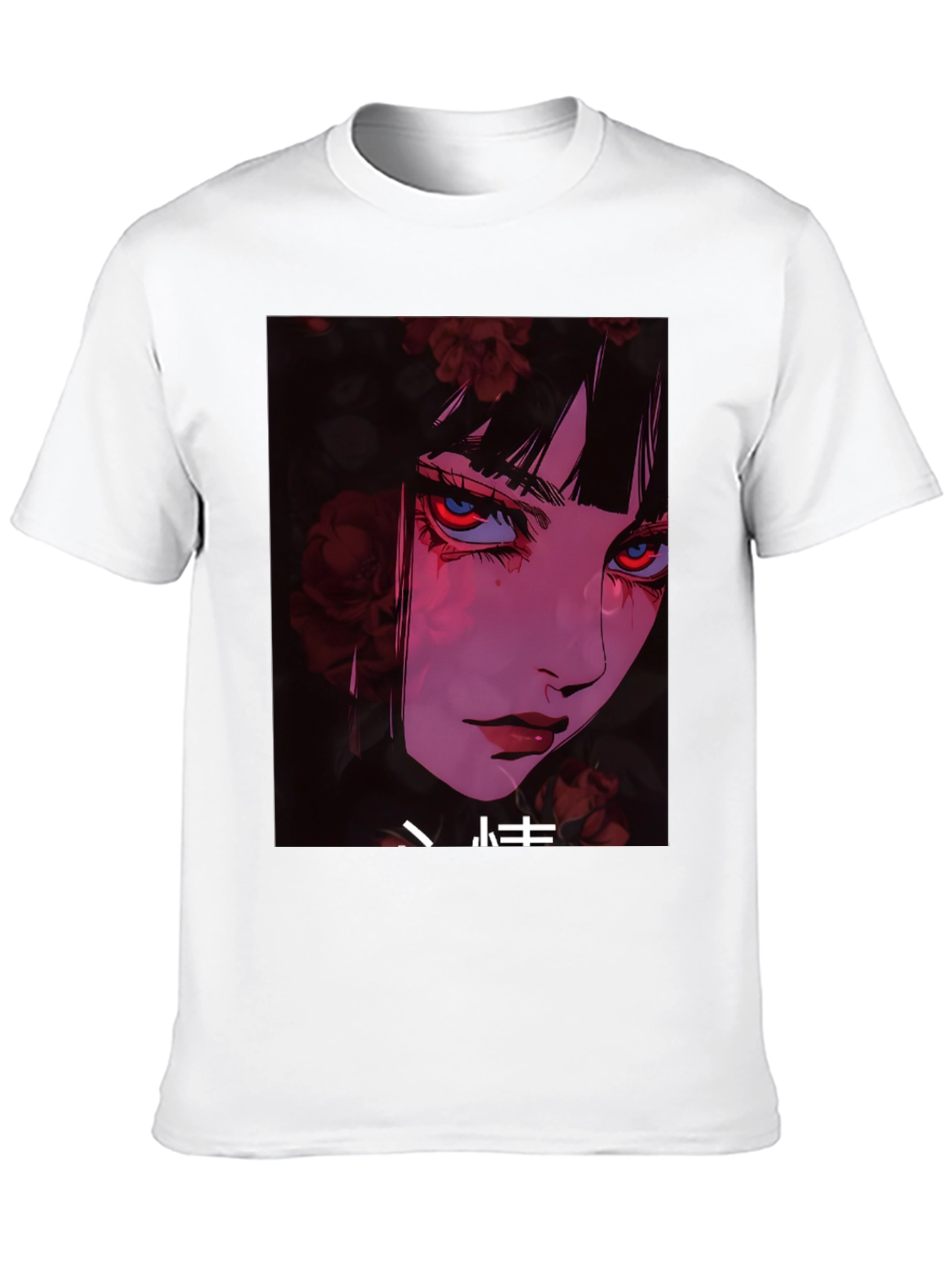 Anime Girl Graphic T-Shirt - Trendy Black Tee