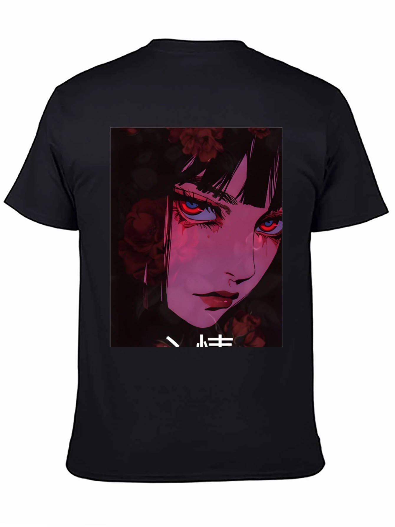 Anime Girl Graphic T-Shirt - Trendy Black Tee