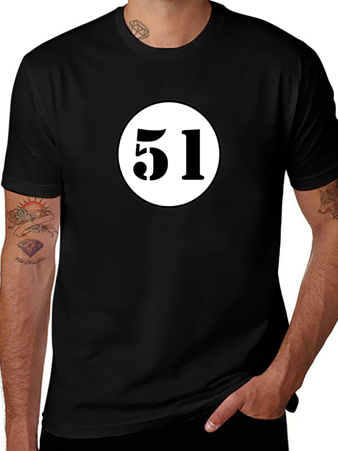 Retro Number 51 T-Shirt - Classic Design