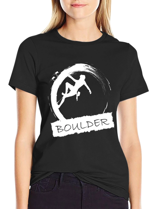 Boulder Climbing T-Shirt - Black Graphic Tee