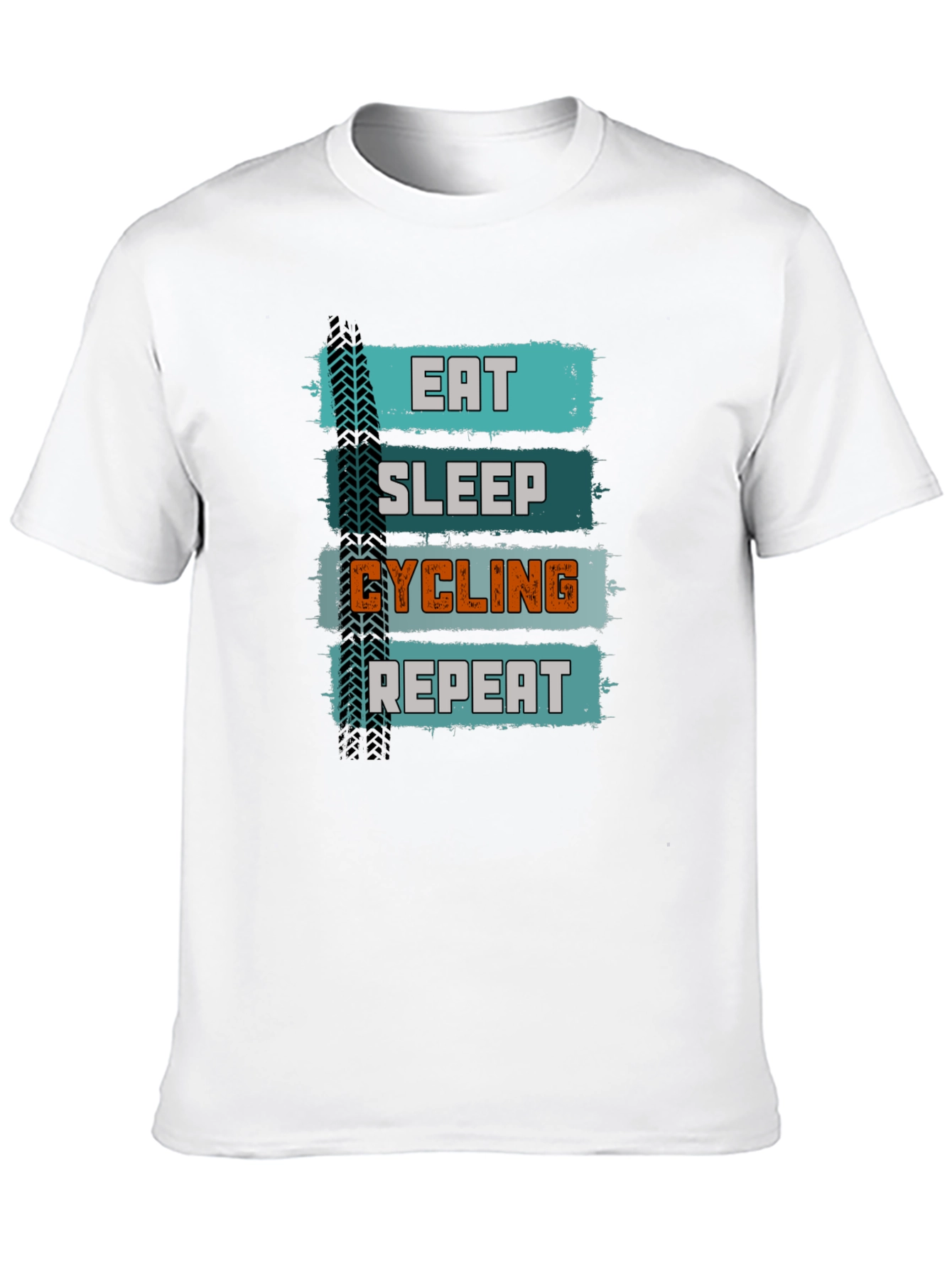 Eat Sleep Cycling Repeat T-Shirt - Black