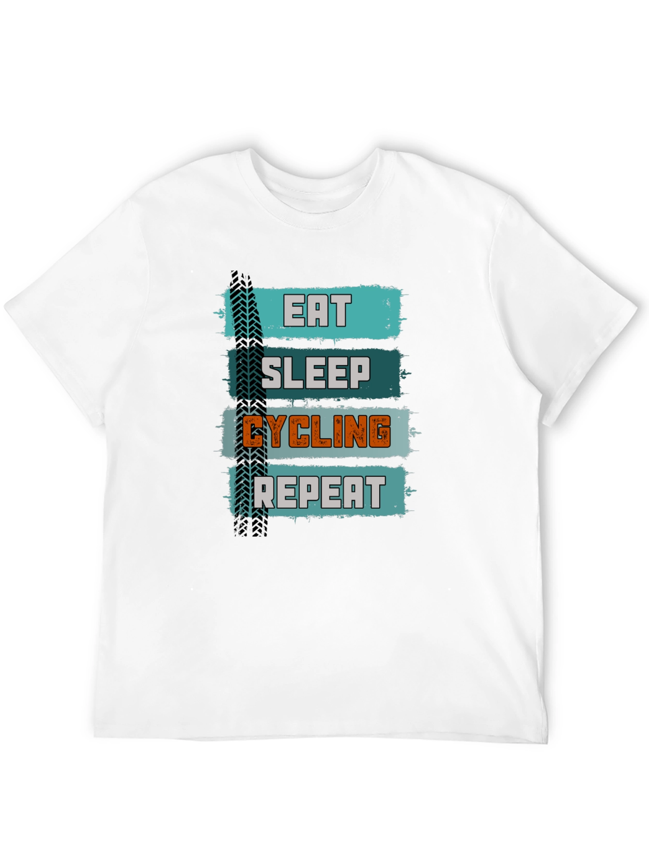 Eat Sleep Cycling Repeat T-Shirt - Black