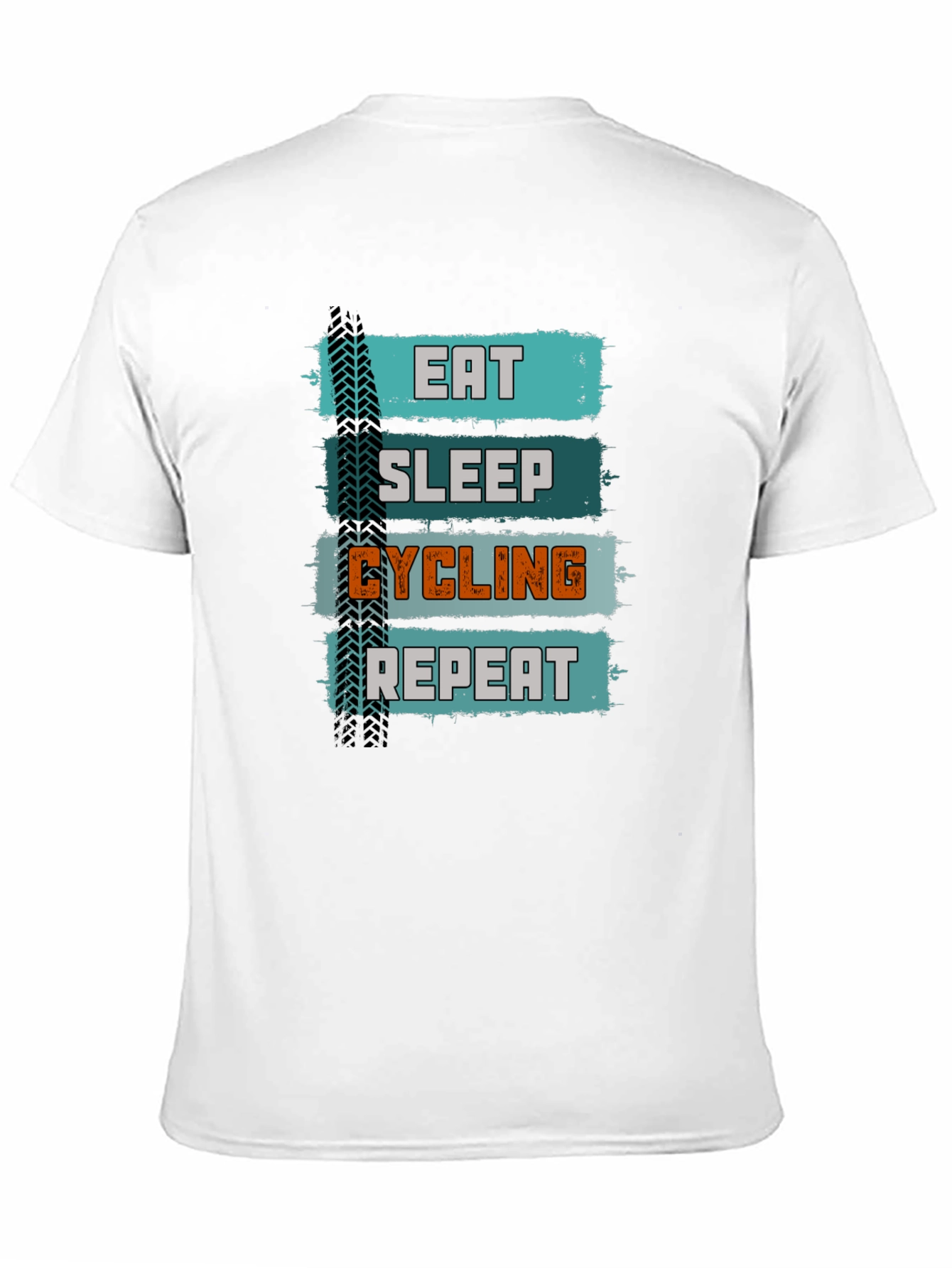 Eat Sleep Cycling Repeat T-Shirt - Black