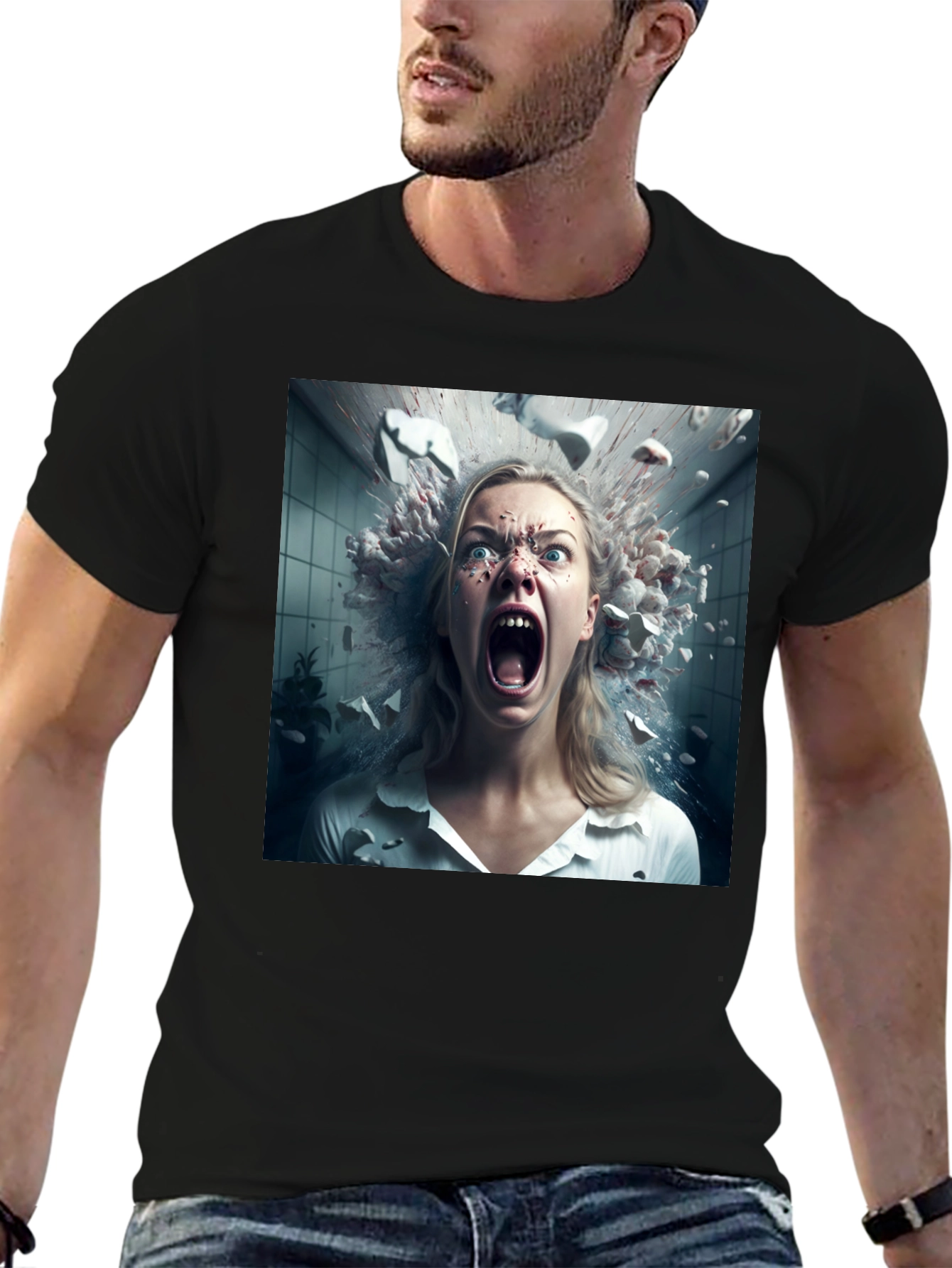 Exploding Head T-Shirt - Unique Graphic Tee