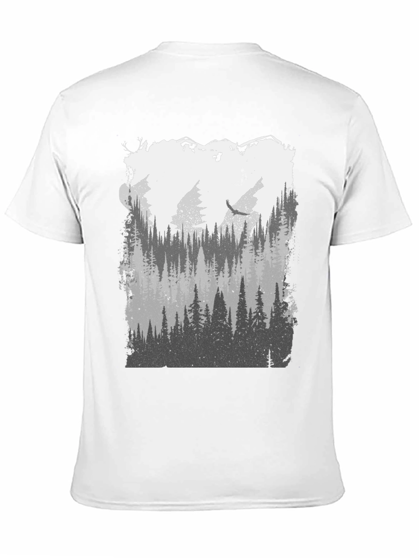 Nature Forest Graphic Tee - Mens Black T-Shirt