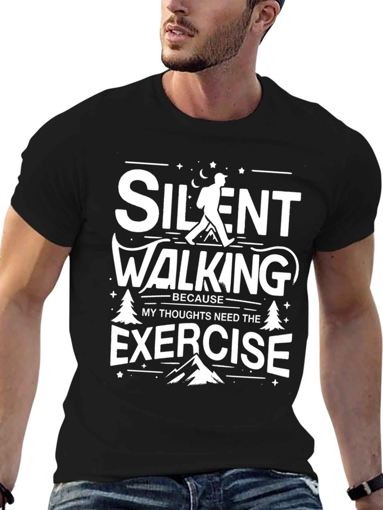 Silent Walking Exercise Graphic Tee
