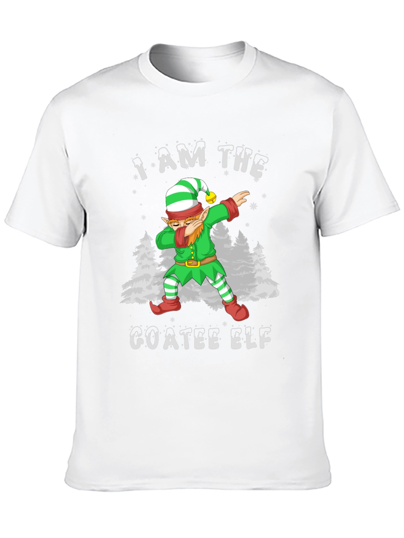 Goatee Elf Dabbing Christmas T-Shirt