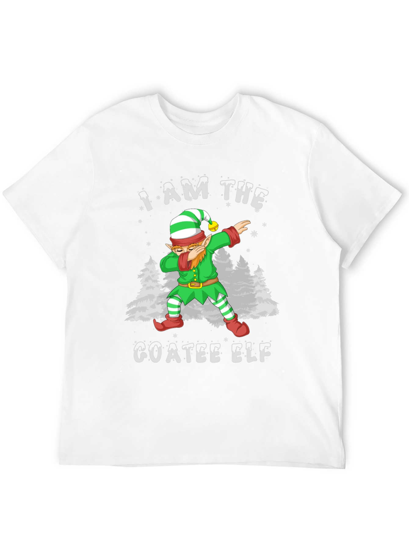 Goatee Elf Dabbing Christmas T-Shirt