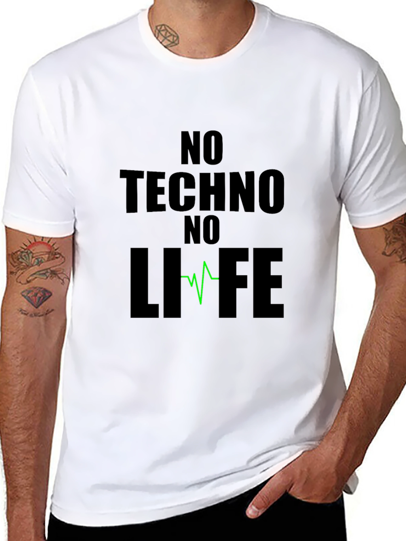 No Techno No Life Black T-Shirt