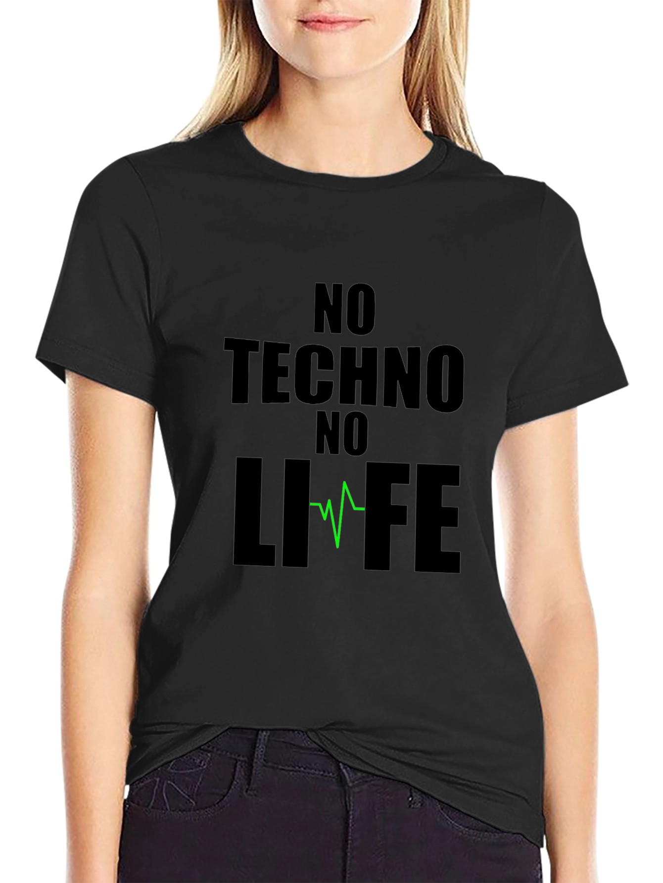 No Techno No Life Black T-Shirt