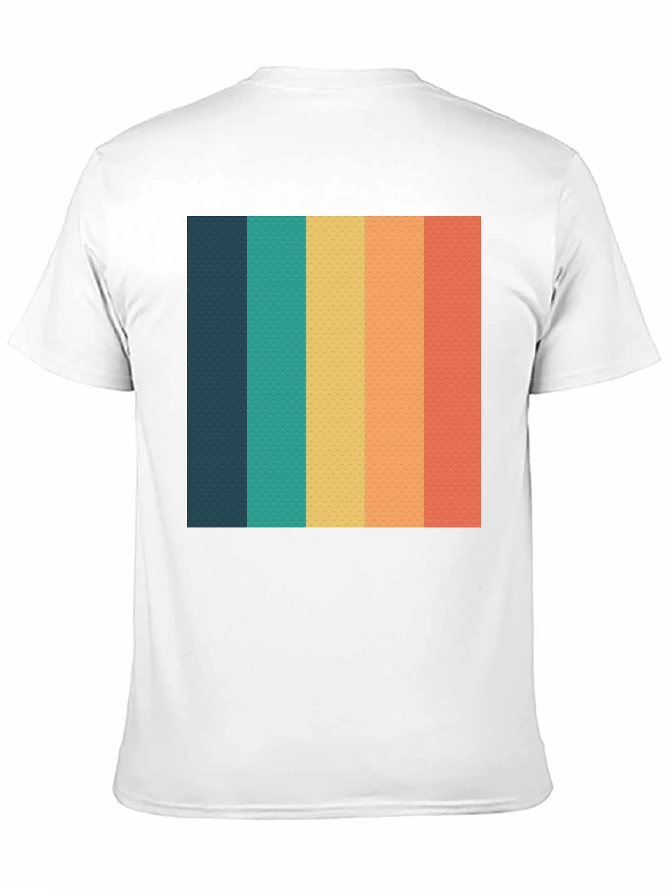 Retro Striped T-Shirt - Black Crew Neck Tee
