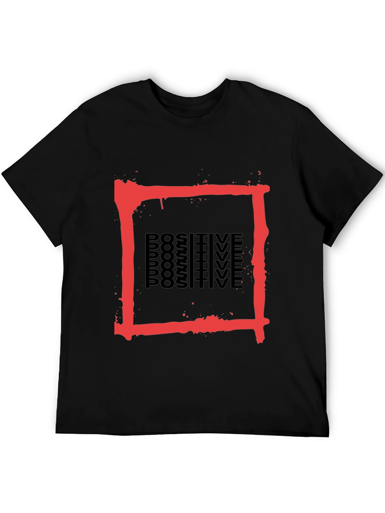 Positive Graphic Tee - Red Box Design