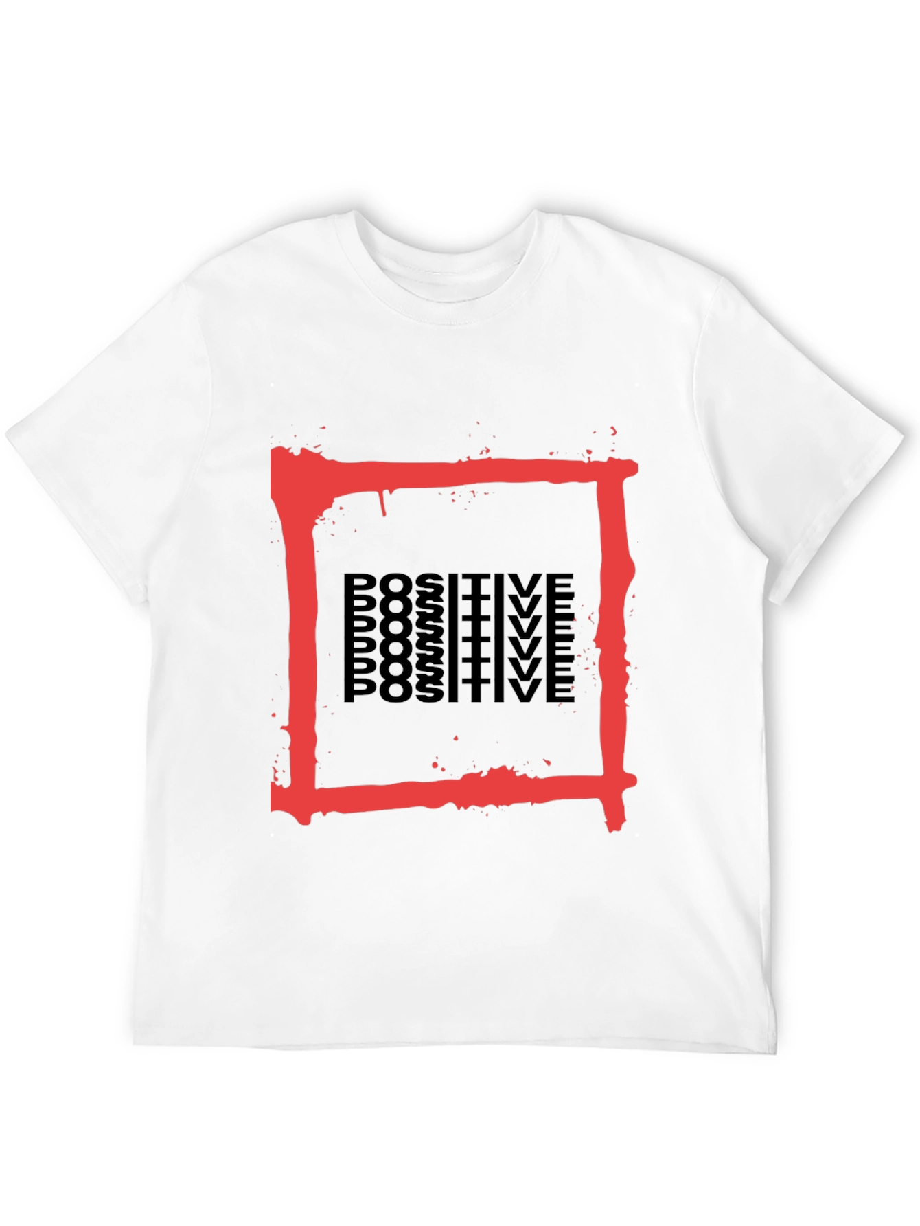 Positive Graphic Tee - Red Box Design