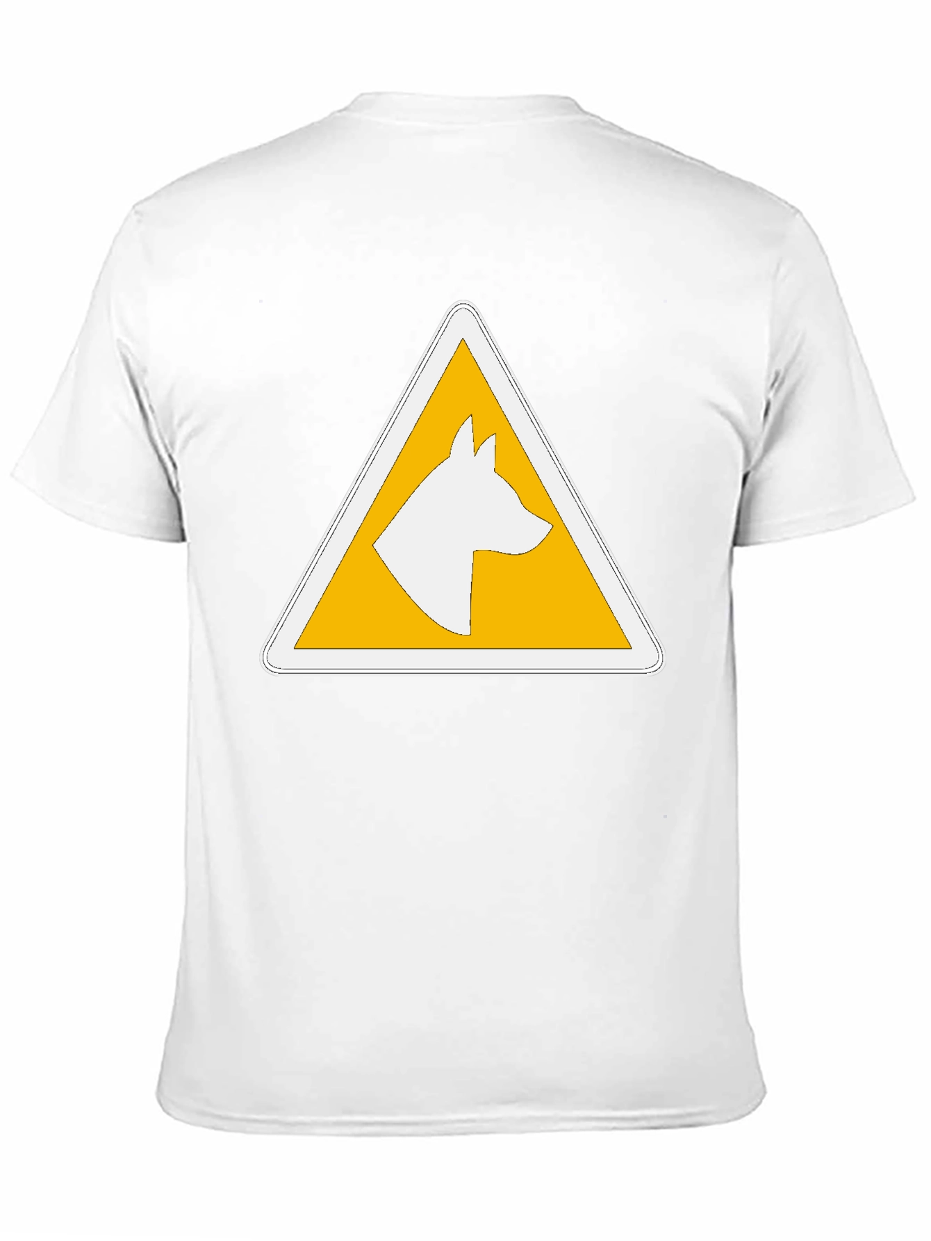 Dog Warning Sign T-Shirt - Caution Canine Ahead!