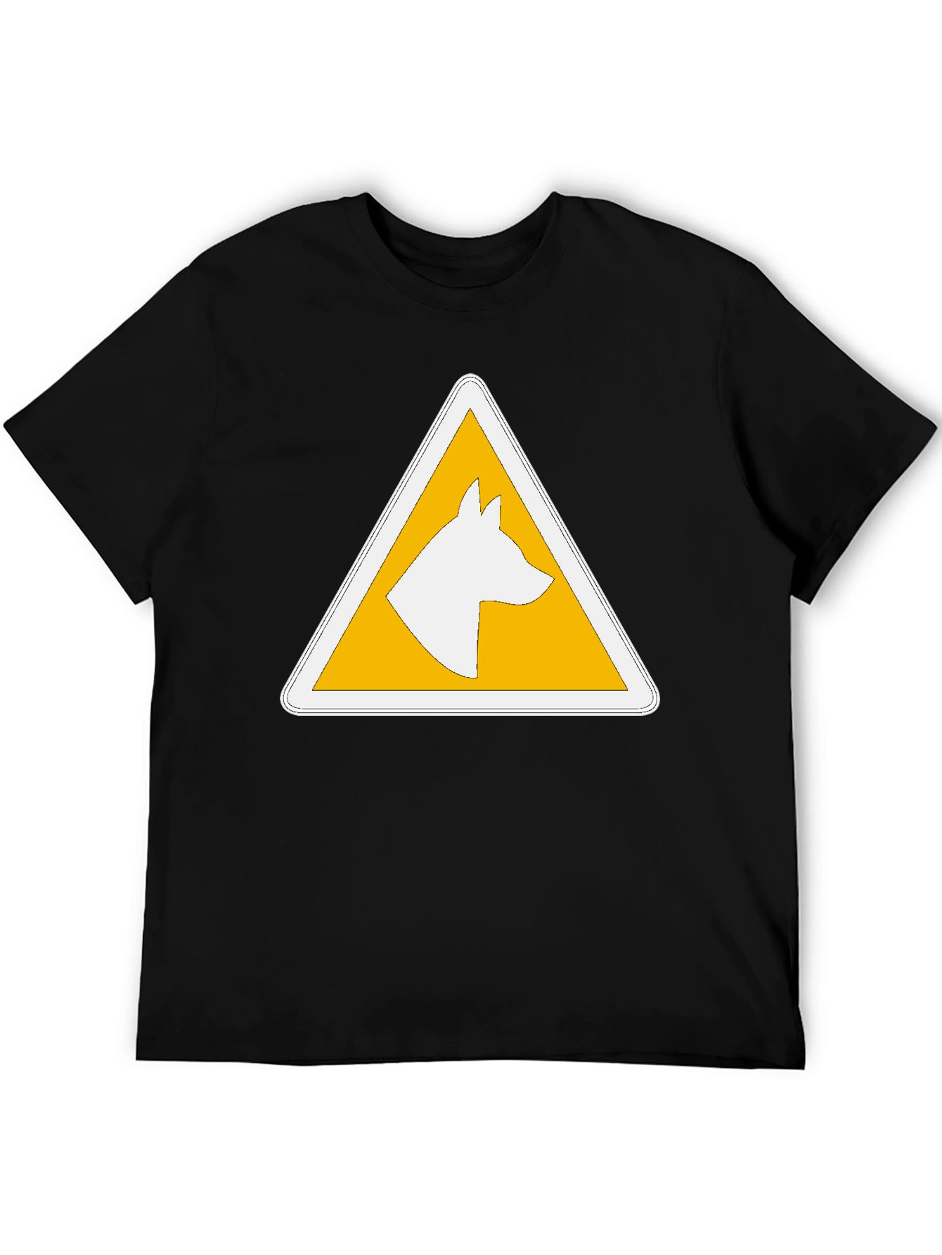 Dog Warning Sign T-Shirt - Caution Canine Ahead!