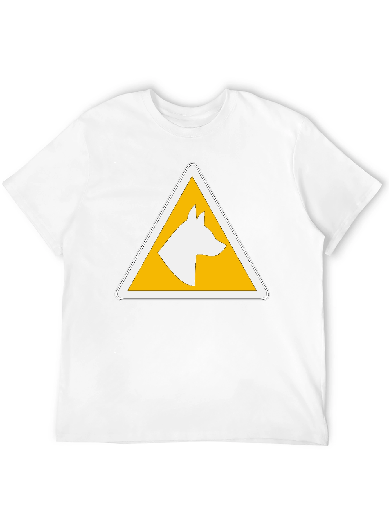 Dog Warning Sign T-Shirt - Caution Canine Ahead!