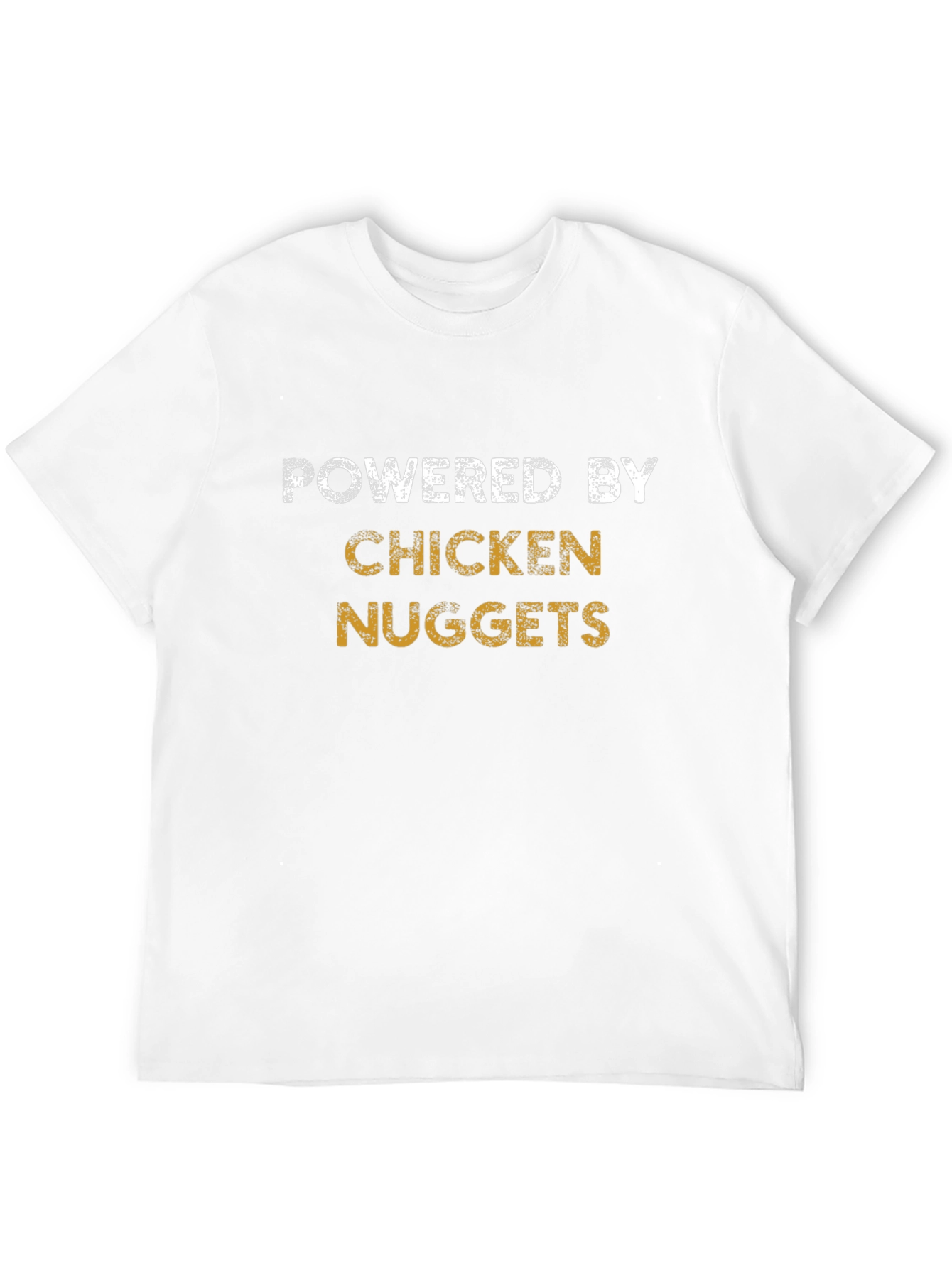 Powered By Chicken Nuggets Black Graphic T-Shirt