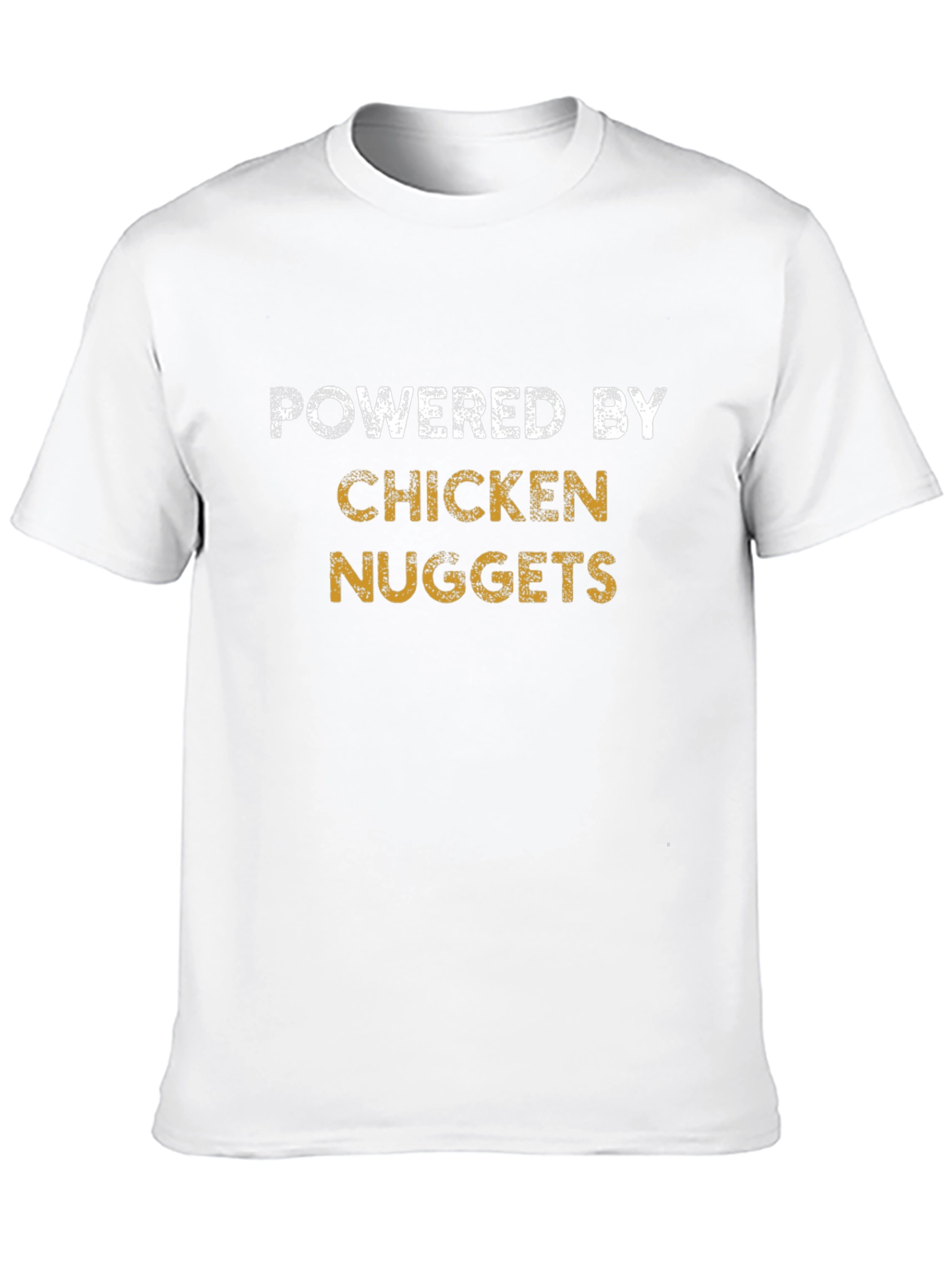Powered By Chicken Nuggets Black Graphic T-Shirt