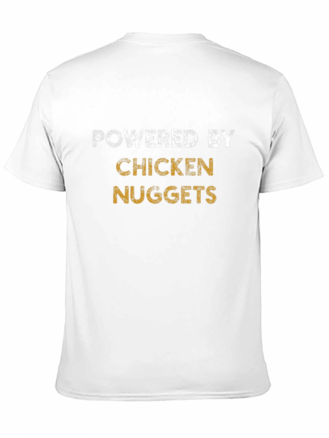 Powered By Chicken Nuggets Black Graphic T-Shirt