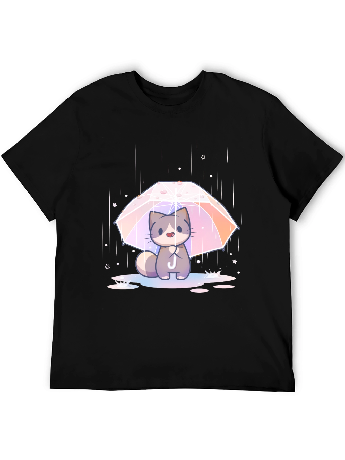 Cute Cat Umbrella T-Shirt