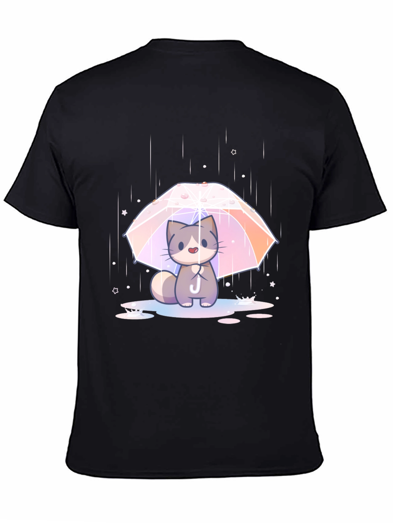 Cute Cat Umbrella T-Shirt
