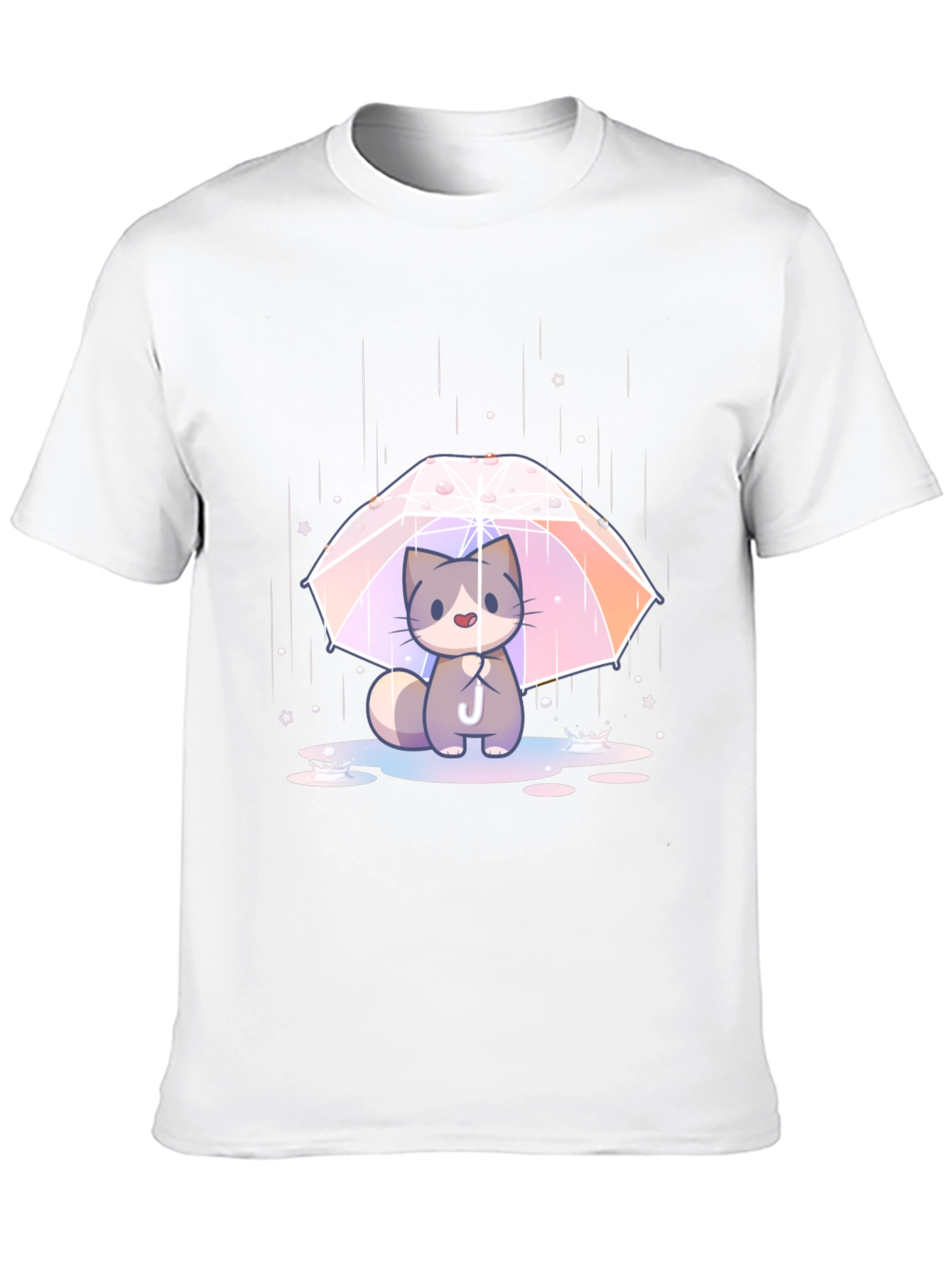 Cute Cat Umbrella T-Shirt