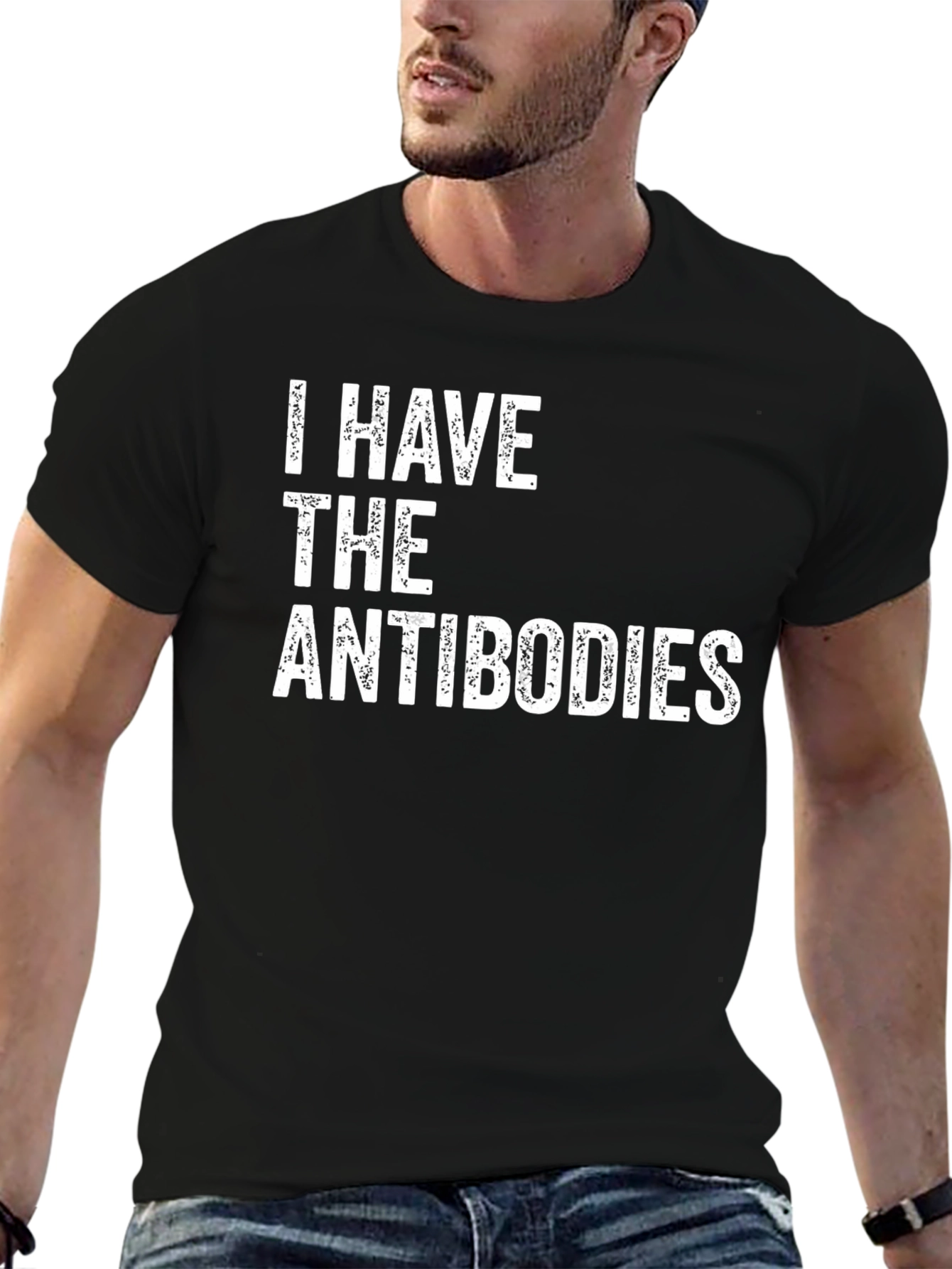 I Have The Antibodies Black Graphic Tee