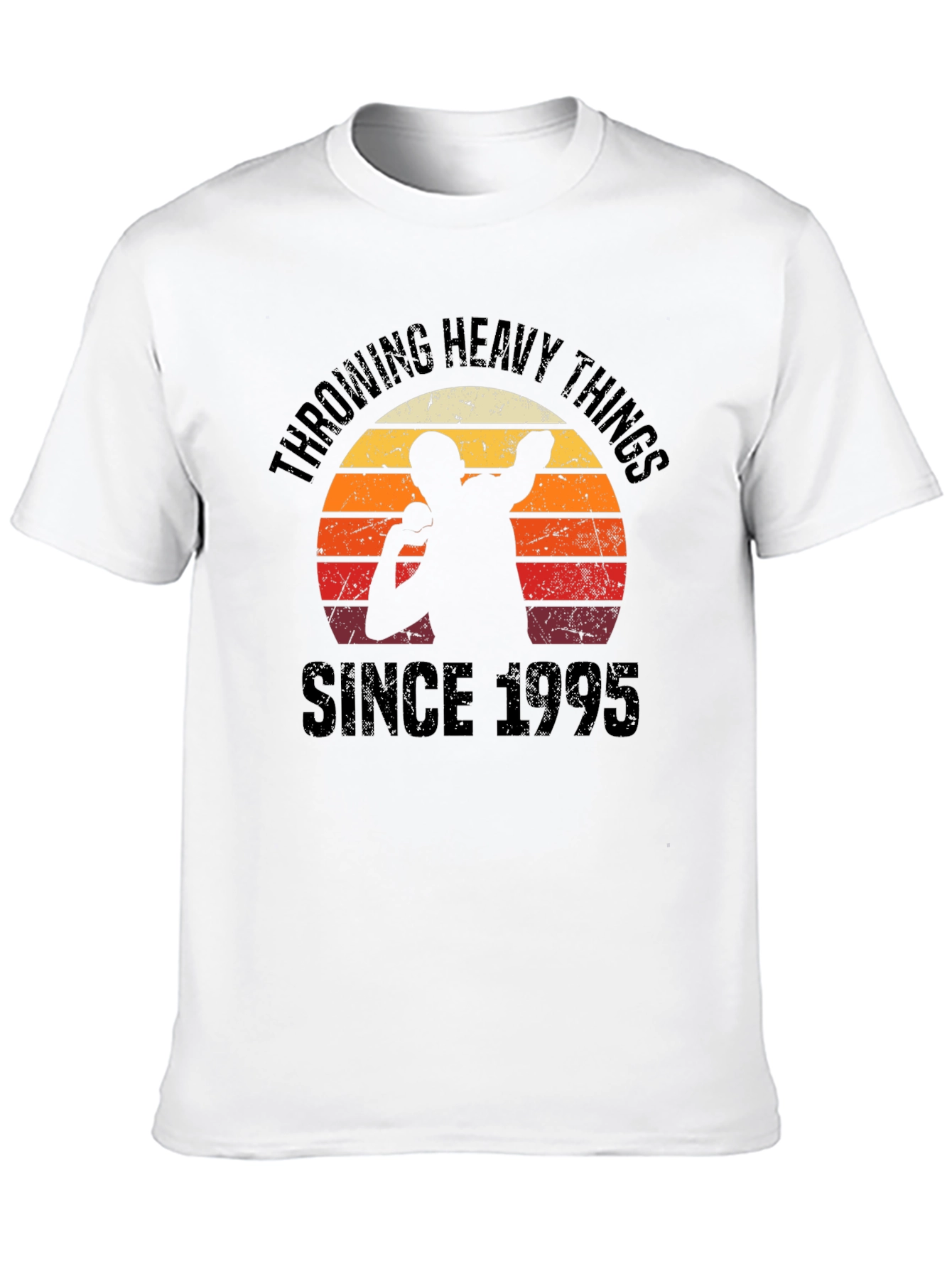 Throwing Heavy Things Since 1995 Black T-Shirt