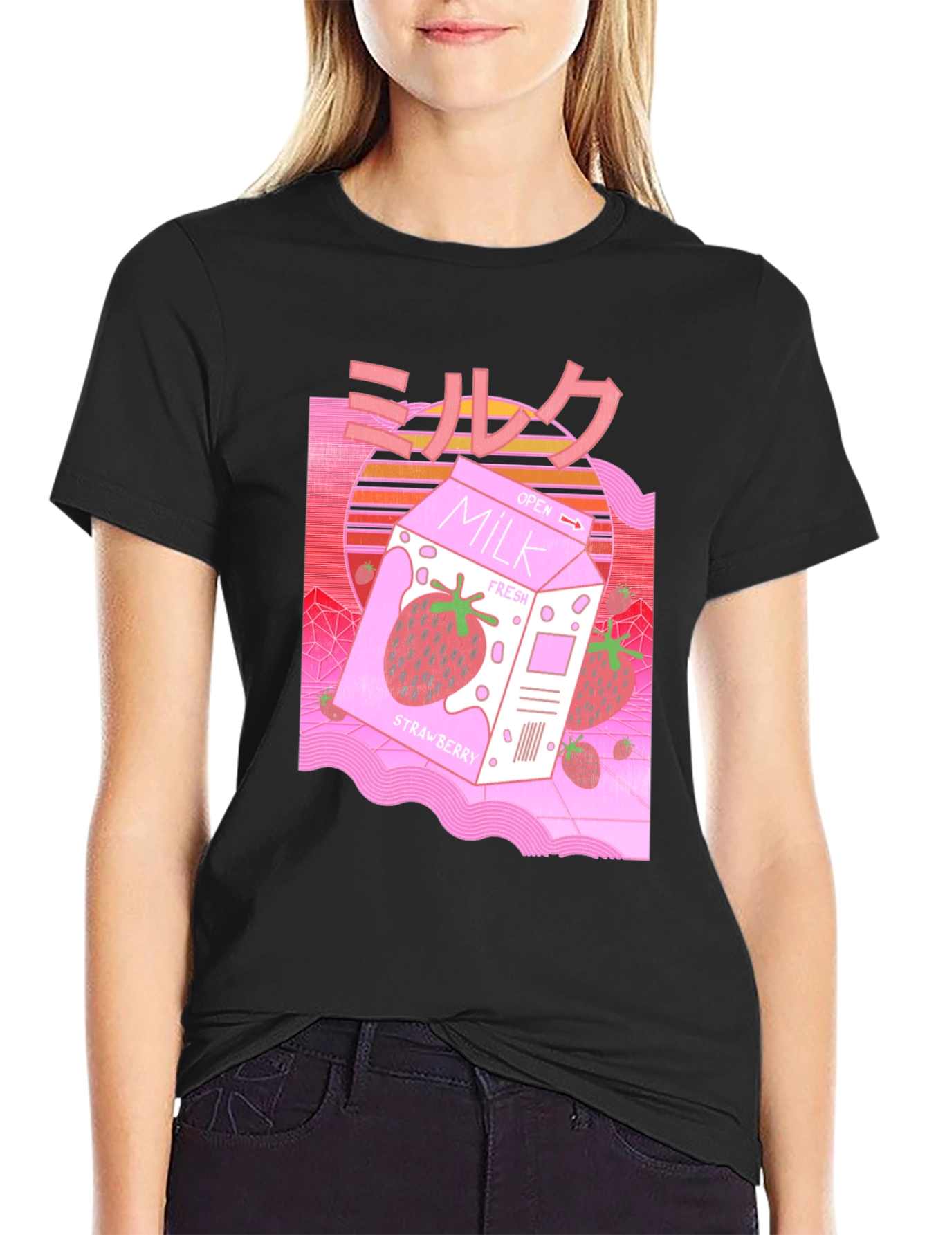 Strawberry Milk Japanese Aesthetic T-Shirt