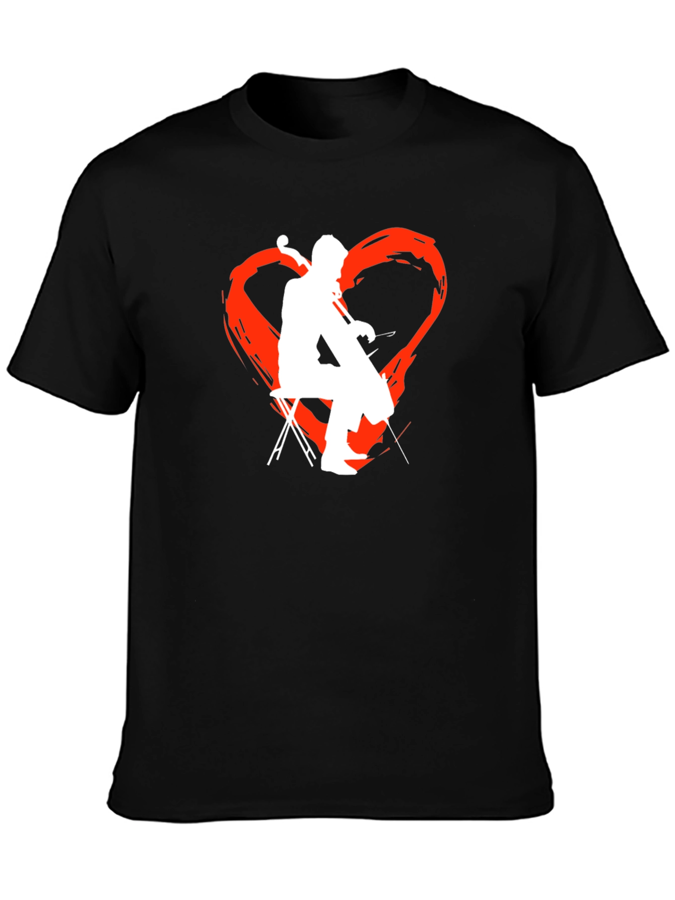 Cello Heart T-Shirt - Music Lover Tee