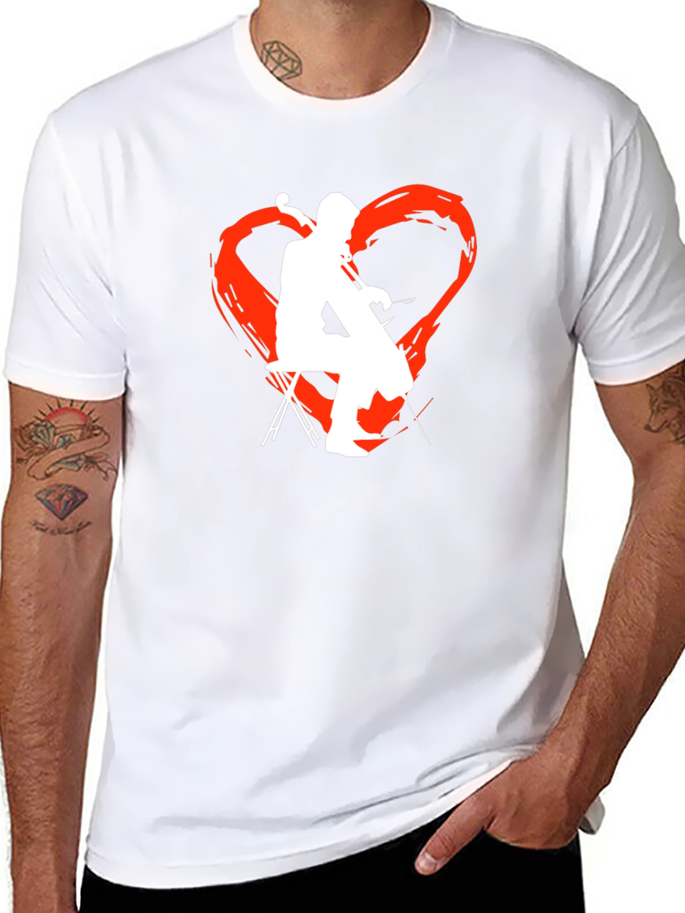 Cello Heart T-Shirt - Music Lover Tee