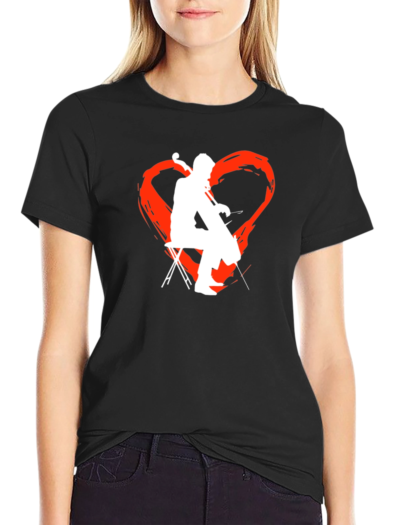 Cello Heart T-Shirt - Music Lover Tee