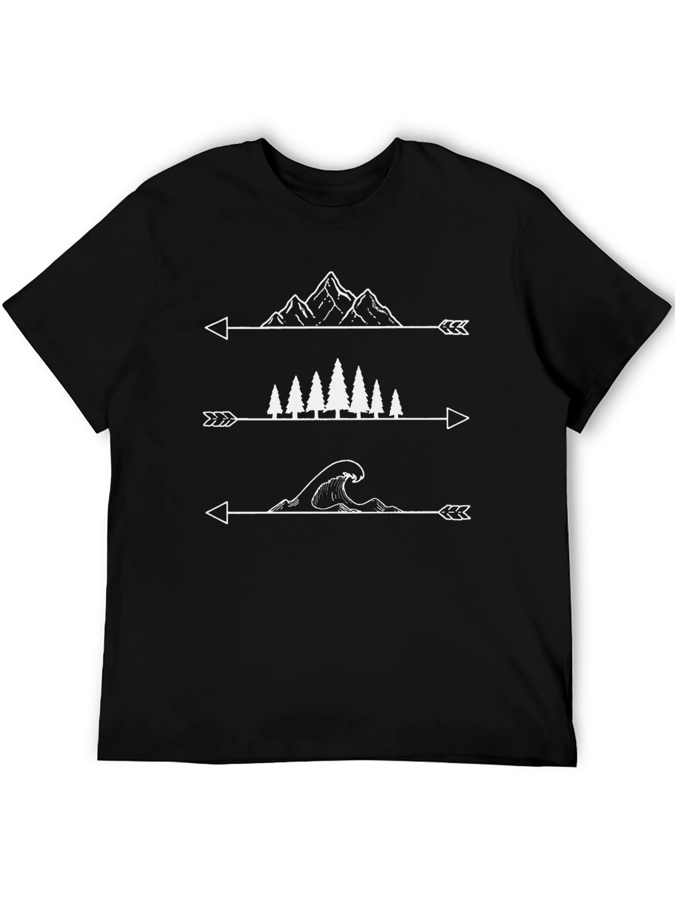 Nature Arrow Graphic Tee - Black