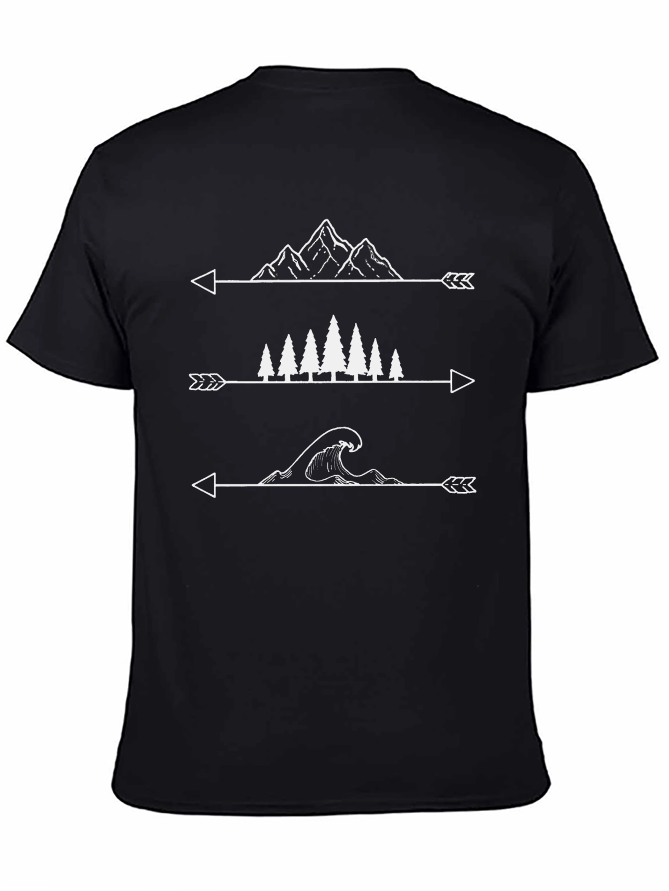 Nature Arrow Graphic Tee - Black