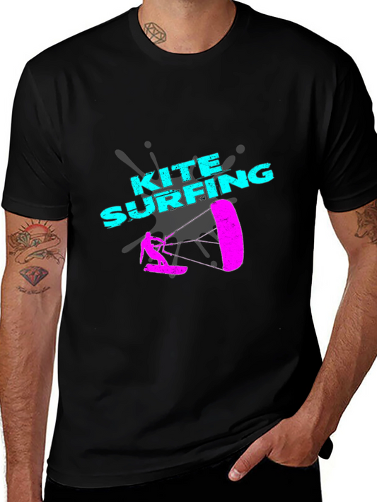 Kite Surfing Graphic T-Shirt - Sporty Design