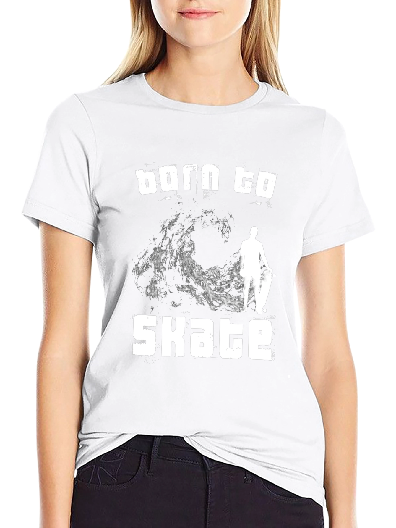 Born to Skate Black Graphic T-Shirt