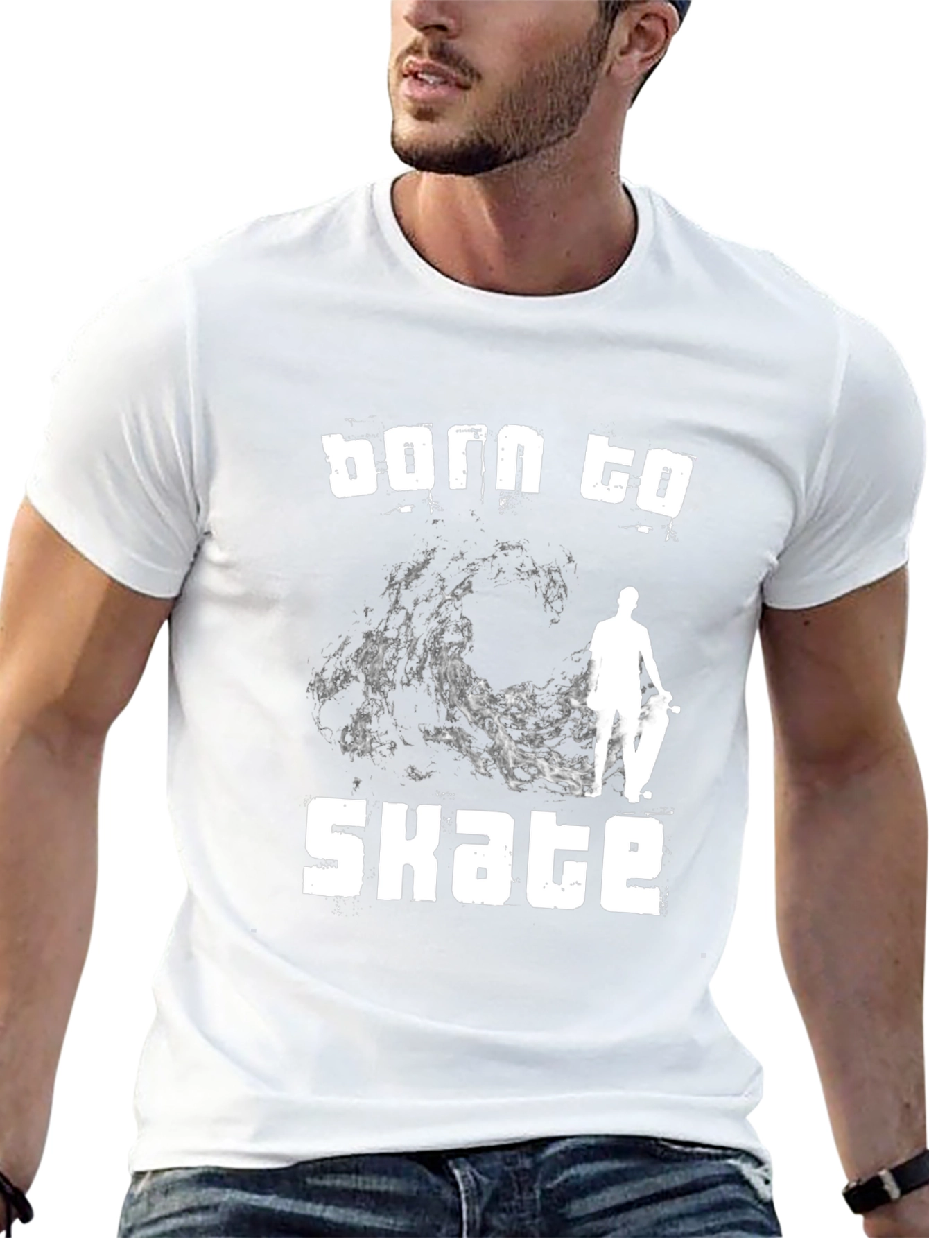Born to Skate Black Graphic T-Shirt