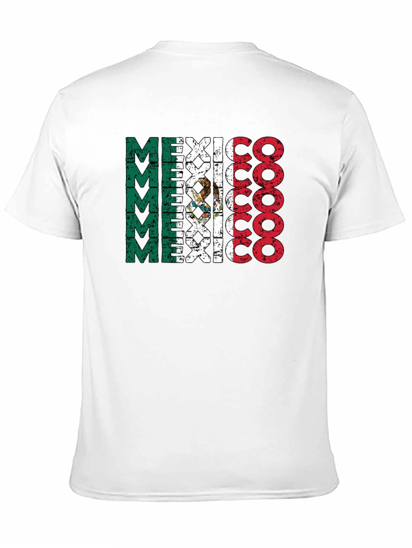 Mexico Flag T-Shirt Black Crewneck
