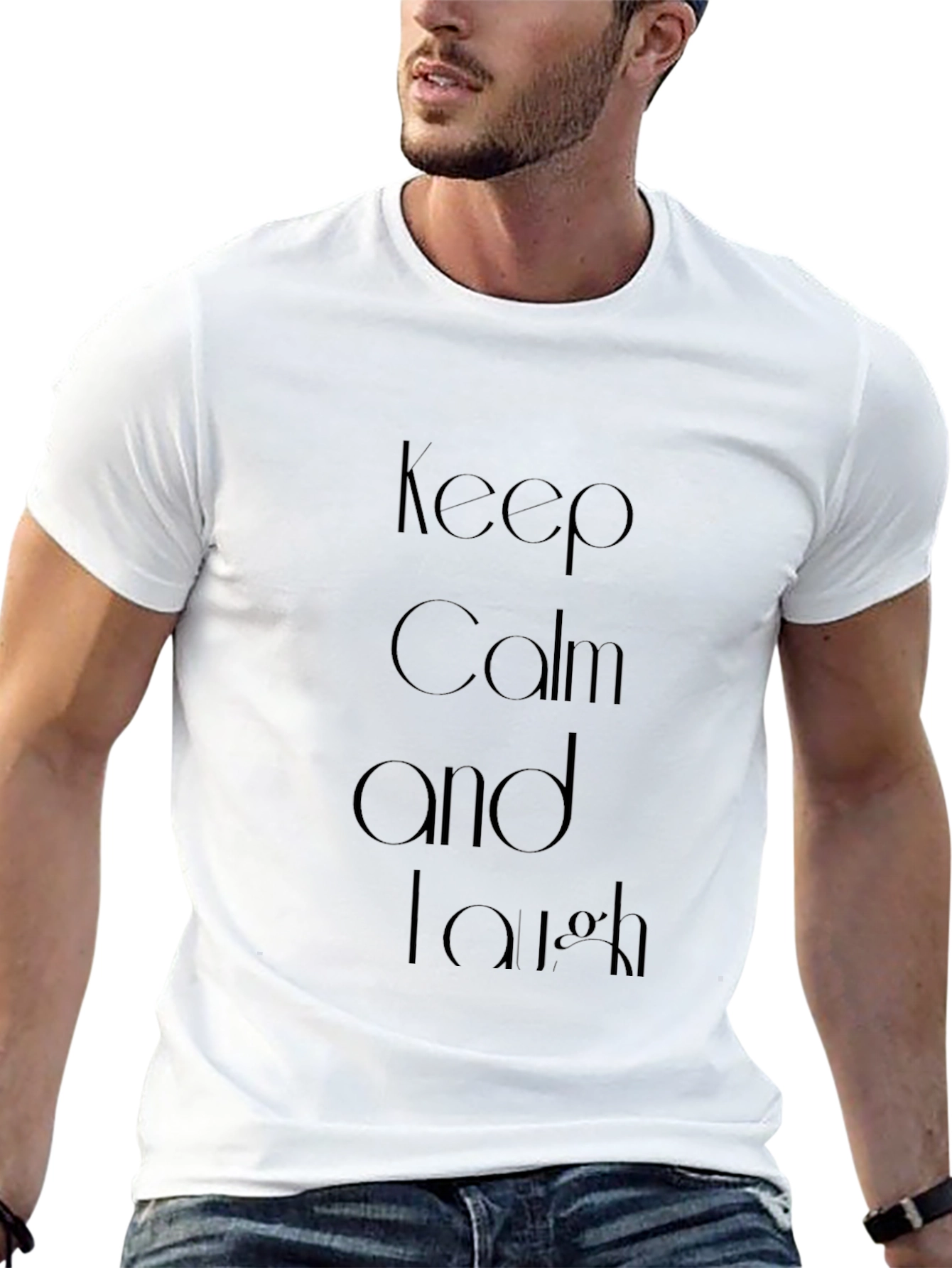 Keep Calm and Laugh Black T-Shirt